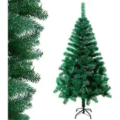 Jiubiaz Künstlicher Weihnachtsbaum künstlicher Tannenbaum inkl. Baumständer Metall Grün 210cm