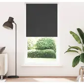 vidaXL Verdunkelungsrollo Schwarz 105x210 cm Stoffbreite 100,7 cm