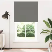 vidaXL Verdunkelungsrollo Grau 125x230cm Stoffbreite 121,6cm Polyester