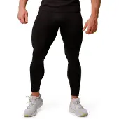 GymBeam Leggings Herren Slim mit Taschen Pulse Black 1 St