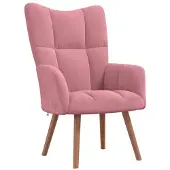 vidaXL Relaxsessel Rosa Samt