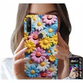 Inny producent Hülle für Realme C3 - Bunte Blumen, Gänseblümchen-Design