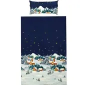 Erwin Müller Fein Biber Bettwäsche in blau | Gr.: 135x200 cm (80x80 cm)