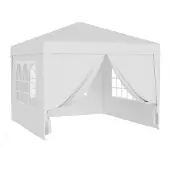 Merkloos Gartenpavillon 3x3 m mit UV-Schutz und Abnehmbaren Seitenwänden