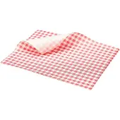 Genware Fettfreies Papier Karomuster Rot 25 x 20 Cm 1000 Stück.