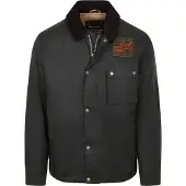 Barbour International Workers Wachsjacke Sage Grün