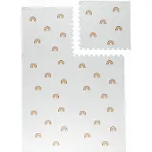 Little Olly Puzzlematte | Alfie Rainbow Weiß | 120x180cm | Weiß | Rechteckig