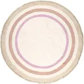 Little Olly Waschbarer Kinderteppich Rund | Milo Rosa | Ø 80cm | Pink | Rund