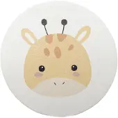 Little Olly Waschbarer Spielteppich Rund | Sammy Giraffe Gelb | Ø 140cm | Gelb | Rund