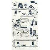 Little Olly Spielteppich Auto | Dex Lane Schwarz | 120x170cm | Schwarz | Baumwolle | Rechteckig