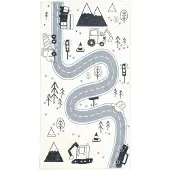 Little Olly Spielteppich Auto | Dex Road Schwarz | 120x170cm | Schwarz | Baumwolle | Rechteckig