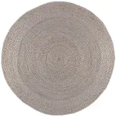 NATURL. Jute Teppich Rund | Fair Grau | Ø 175cm | Grau | Rund