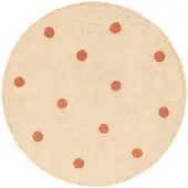 Little Olly Teppich Kinderzimmer Rund | Lou Dots Terra | Ø 160cm | Terra | Rund | Kinder Teppich