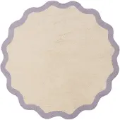FRAAI Waschbarer Teppich Rund - Hazy Lila Creme