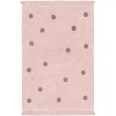 Little Olly Teppich Kinderzimmer | Lou Dots Lila | 80x150cm | Lila | Rechteckig
