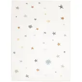 Little Olly Waschbarer Kinderteppich | Ravi Stars Bunt | 120x170cm | Mehrfarbig | Rechteckig