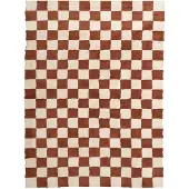 FRAAI Retro Teppich | Gambit Braun Weiß | 80x150cm | Weiß | Rechteckig