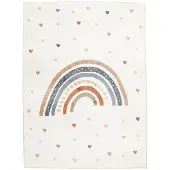 Little Olly Waschbarer Kinderteppich | Ravi Rainbow Bunt | 80x150cm | Mehrfarbig | Rechteckig