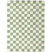 FRAAI Retro Teppich | Gambit Grün Weiß | 140x200cm | Grün | Rechteckig | Teppich