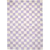 FRAAI Retro Teppich | Gambit Lila Weiß | 80x150cm | Lila | Rechteckig