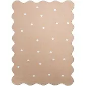 Little Olly Teppich Kinderzimmer | Cloudy Dots Beige | 160x230cm | Beige | 3D | Mesh | Wellig