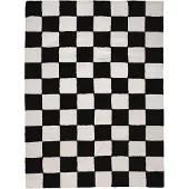 FRAAI Teppich Kariert | Blox Schwarz Weiß | 120x170cm | Schwarz | Rechteckig