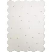 Little Olly Teppich Kinderzimmer | Cloudy Dots Weiß | 140x200cm | Weiß | 3D | Mesh | Rechteckig | Kinder Teppich | Kinderzimmer
