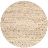 NATURL. Wollteppich Rund | Feline Taupe Meliert | Ø 100cm | Taupe | Baumwolle | Rund
