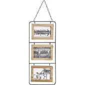 Atmosphera 83627 52x22 Cm Photo Holder 3 Units Braun