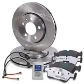 BESTPRICE Bremsscheiben + Bremsbeläge +VWK Vorderachse [Hersteller-Nr. 10604021] für BMW