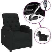 vidaXL Relaxsessel Elektrisch Schwarz Stoff