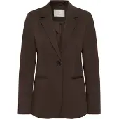 Kaffe Blusenblazer "Damen Blazer KASAKURA", Damen, Gr. 38, braun (coffee bean), Obermaterial: 77% Polyester PES. 18% Viskose CV. 5% Elasthan EL., Blazer Blusenblazer