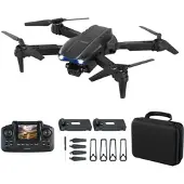 Simulus Faltbare RC-WLAN-Drohne mit Full-HD-Kamera, 2,4"-Display-Fernsteuerung
