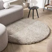 Studio Clarice Runder Wohnzimmer Teppich | Yves Beige | Ø 240cm | Beige | Rund