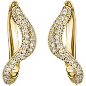 Thomas Sabo CR765-M01-14 Damen-Creolen Ohrringe in Wellenform mit Zirkonia