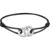 Thomas Sabo A2240-051-11-L24V Textil-Armband Together Silber Schwarz