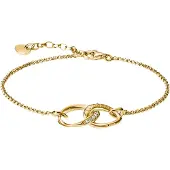 Thomas Sabo Armband "Together Armband gelbgoldfarben" Gr. 19, gold (gelbgoldfarben, kristallweiß, kristallweiß), Armbänder, 19, Metall, Armband, mit Zirkonia (synth.)