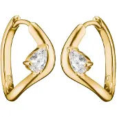 Thomas Sabo CR763-M01-14 Damen-Ohrringe Creolen mit Zirkonia Tropfenform