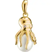Thomas Sabo PE1010-M01-14 Anhänger Oktopus Goldfarben mit Perle