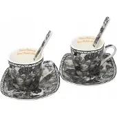 Queen Isabell Espressotassen Set 2 Stück Porzellan 80ml