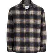 Jack & Jones Langarmhemd "JJESOHO OLLIE OVERSHIRT LS SN" Materialmix, locker geschnitten