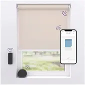 MotionBlinds Elektrisches Verdunkelungsrollo – Smartes Rollo – 120 x 190 cm – Beige