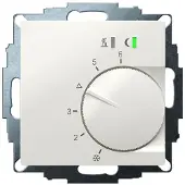 Eberle 547895554502 UP-Raumregler, RAL9010 glänzend 55x55, 5-30C, AC 230V, Triac-Ausgang, Schaltbar 5 Stellantriebe a 3W, Change-Over-Eingang, TA