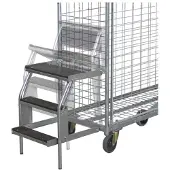 Variofit Trittleiter mit 3 Stufen für Kommissionierwagen