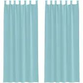 vidaXL Voile Vorhänge mit Stangentaschen 2 Stk. Türkis