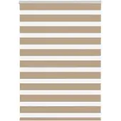 vidaXL Doppelrollo Sandbraun 100x100 cm Stoffbreite 95,9 cm Polyester