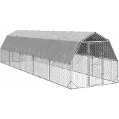 vidaXL Hühnerstall mit Dach 2,5x10x2,25 m Verzinkter Stahl