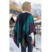 DW-Shop Poncho in Jacquard blau von , Blau