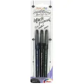 Pentel PentelArts Kalligrafiestift Sign Pen Brush, schwarz, 3er Set