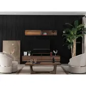 AEA Wohnwand Wand Braune Wohnwände Schrank tv Schränke Wandregal Schrankwände